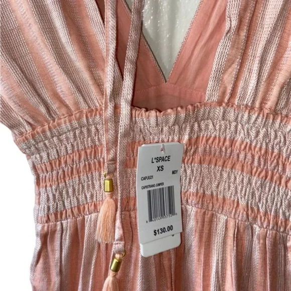 L Space Striped Cover-Up Jumpsuit XS - Picture 6 of 10